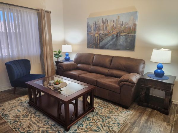 Elegant, comfortable living room area
